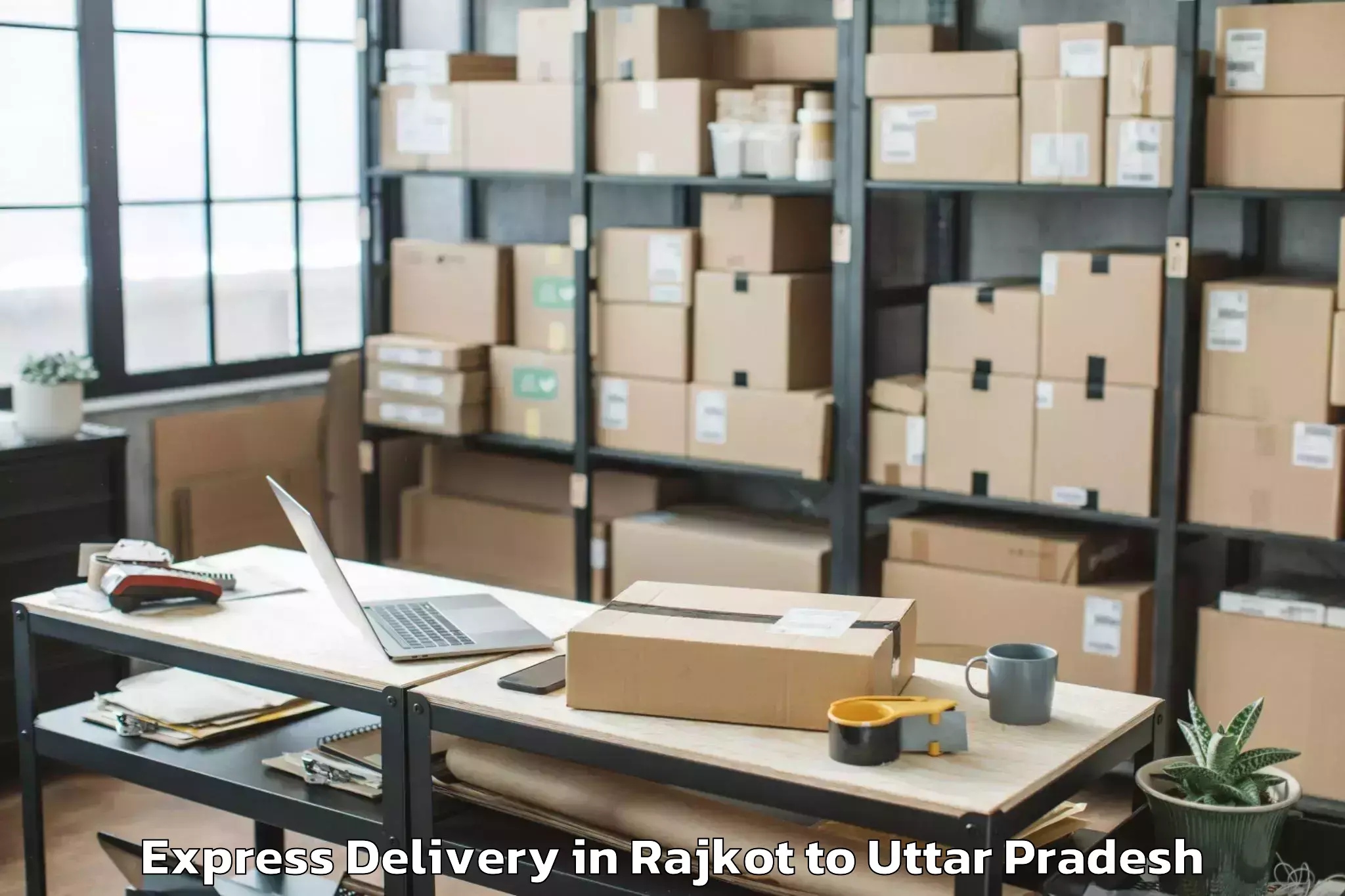 Reliable Rajkot to Gautam Buddha University Great Express Delivery